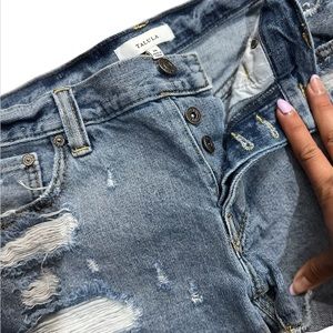 TALULA Distressed Denim button Fly shorts